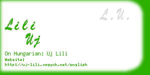 lili uj business card